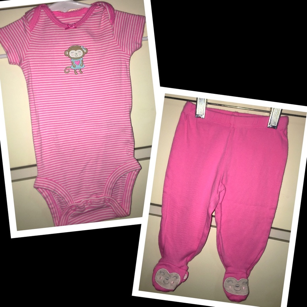 •Carters 5pc. baby girl 3m outfit set💖EUC💖 - Picture 2 of 7
